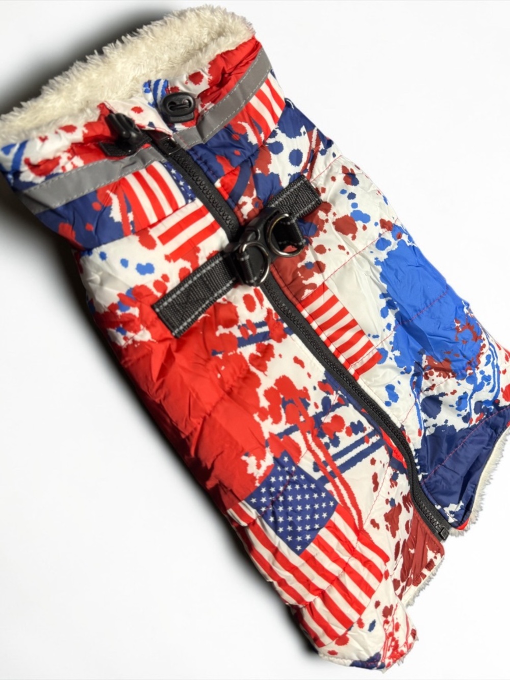 Dogcheer Patriotic Dog Coat w/ Harness Medium 🇺🇸🐾 - Picture 16 of 16